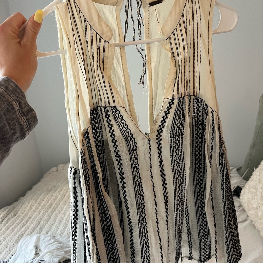 Free People Patterned Flowy Sleeveless Top